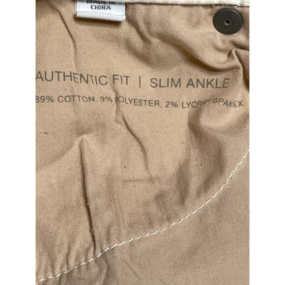 J.Jill Pale Ecru Cotton Twill Slim Ankle Pant size 6 - Picture 6 of 7